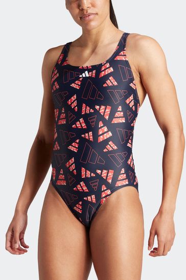Adidas performance blue new arrivals racerback swimsuit