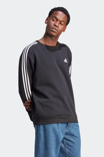 Buy adidas Black Sportswear Adult Essentials Fleece 3 Stripes