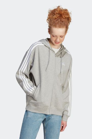 Buy adidas Regular Sportswear Essentials 3 Stripes French Terry Full Zip Hoodie from the Laura Ashley online shop