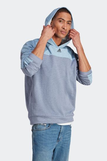 Adidas grey sale and blue hoodie
