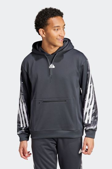 Allover online print hoodie