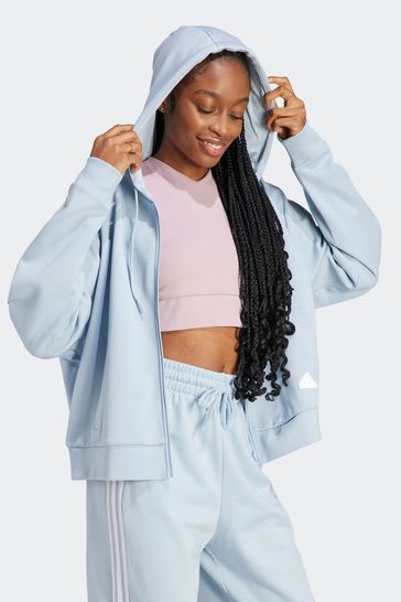 Women's light blue shop adidas tracksuit
