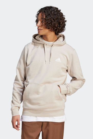 adidas Brown Sportswear Essentials Feel Cozy Fleece Hoodie
