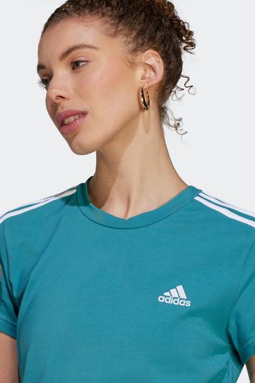 Buy adidas Green Sportswear Essentials 3-Stripes T-Shirt Dress from Next USA