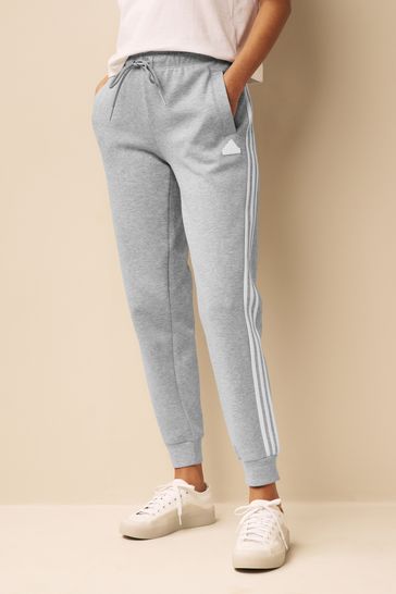 adidas Grey Sportswear Future Icons 3 Stripes Regular Tracksuit Bottoms