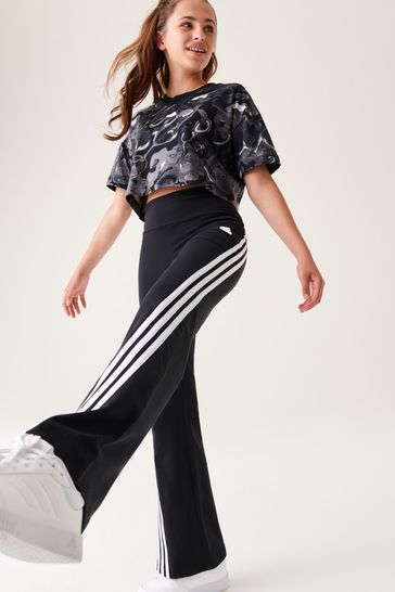 Buy adidas Black Future Icons 3-Stripes Cotton Flared Leggings from Next  Germany