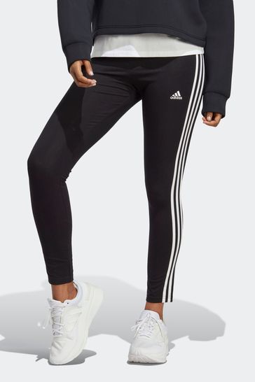 Buy adidas Black Sportswear Essentials 3-Stripes High-Waisted