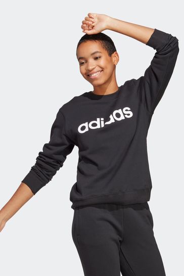 Buy adidas Black Sportswear Essentials Linear French Terry
