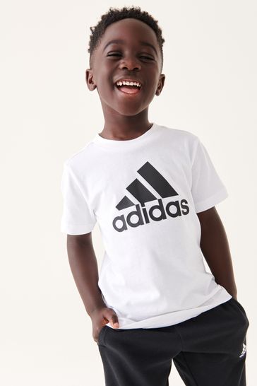 adidas White Kids Sportswear Essentials Logo T-Shirt