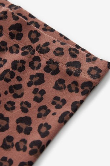 Buy Chocolate Brown Animal Print Leggings 3 16yrs from Next