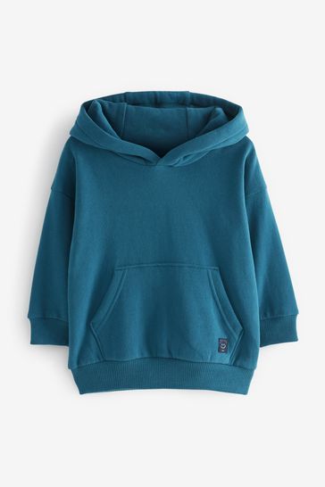Teal Blue Soft Touch Jersey Hoodie (3mths-7yrs)