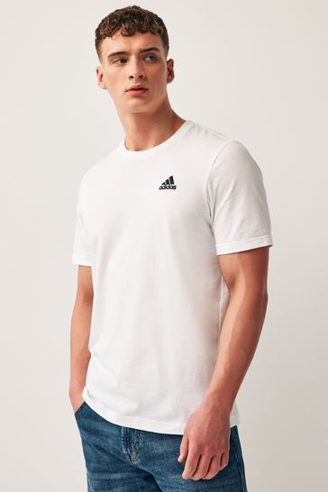 USA adidas White T-Shirt Embroidered Next Essentials Jersey Sportswear Buy Logo from Small Single