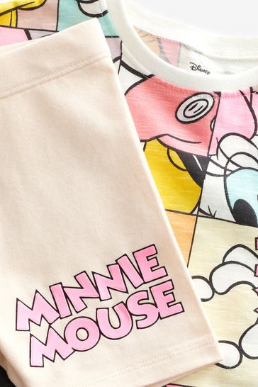 Buy Pink Disney Mickey & Minnie T-Shirt and Cycle Short Set