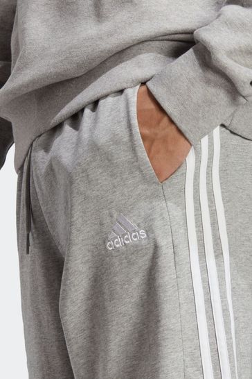 Buy adidas Grey Sportswear Essentials Single Jersey 3 Stripes