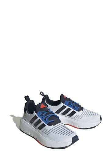 adidas White Swift Run Junior Trainers