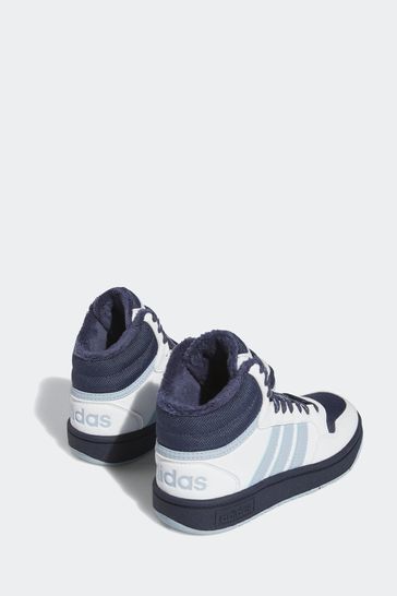 Buy adidas Blue White Kids Sportswear Hoops Mid 3.0 Trainers from