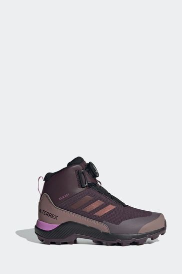 adidas Purple Terrex Winter Mid Boa Rain.Rdy Hiking Trainers