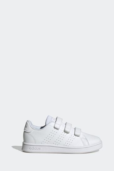 adidas White Sportswear Advantage Court Lifestyle Hook-And-Loop Trainers