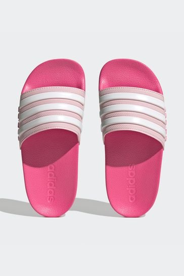 adidas Pink Kids Adilette Youth Sliders