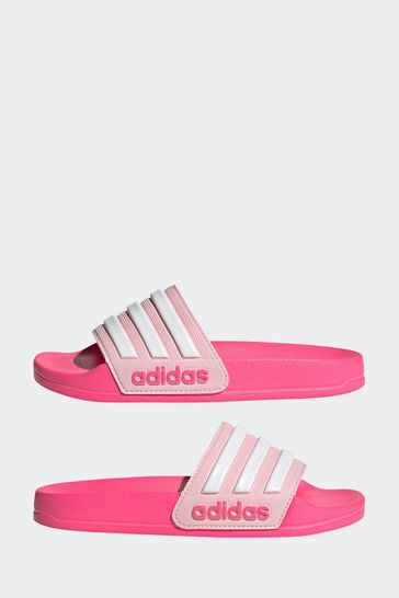 Adidas best sale pink sliders