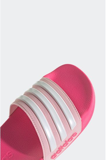 Pink best sale sliders adidas
