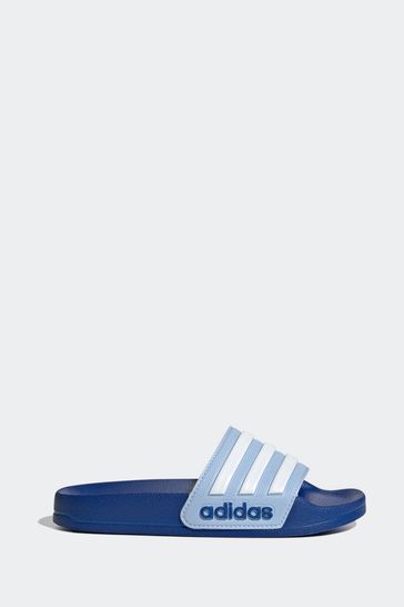 Chanclas azules juveniles Adilette de Adidas