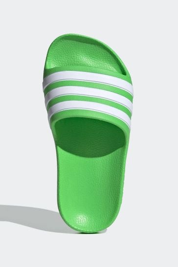 adidas Green Adilette Aqua Kids Sandals
