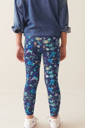 Mini Boden Kids' Fun Leggings College Navy Butterflies Girls Boden