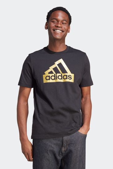 adidas Black Sportswear Sportswear Future Icons Metallic T-Shirt
