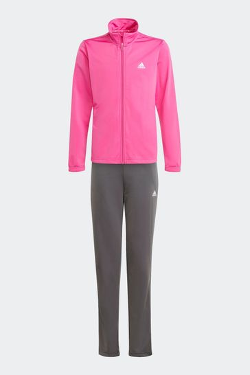 Adidas pink tracksuit mens sales