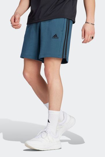 adidas Dark Blue Sportswear Essentials French Terry 3-Stripes Shorts