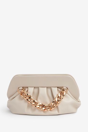 Next cream on sale clutch bag