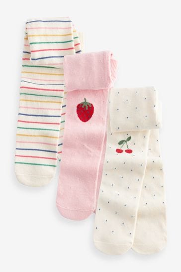 Fruit Stripe Baby Designed Tights 3 Pack (0mths-2yrs)