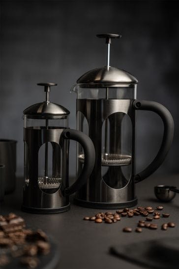 SIIP Black 3 Cup Gunmetal And Stainless Steel Cafetiere