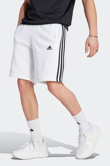white adidas sweat shorts