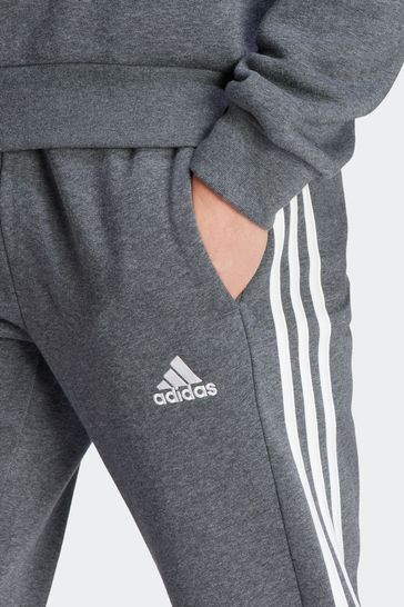 Buy adidas Grey Sportswear Essentials Fleece 3 Stripes Tapered