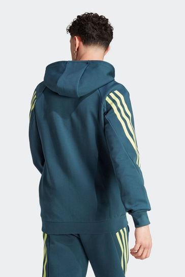 Buy adidas Green Sportswear Future Icons 3 Stripes Full Zip Hoodie