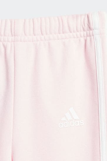adidas Pink Infant Badge of Sport French Terry Top Jogger Set