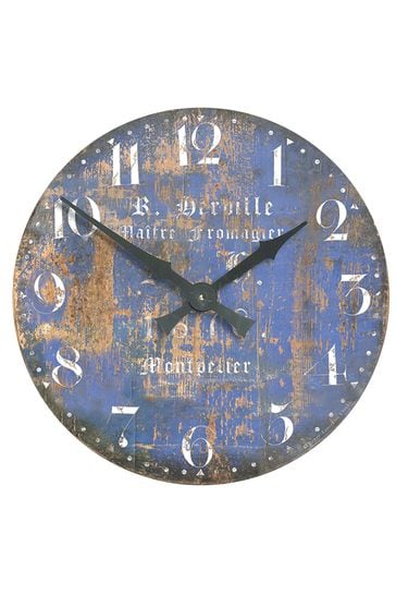 Brookpace Lascelles Blue Large Montpellier Cheesemaker's Wall Clock