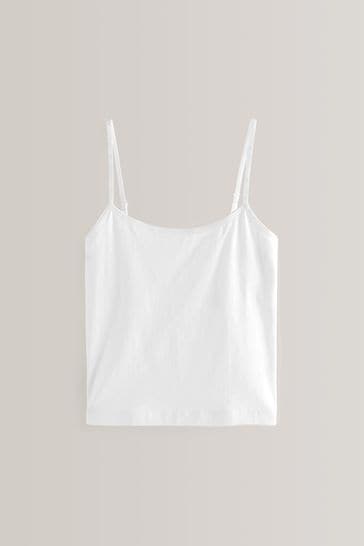 White Cami Vest With Inner Crop Top (9-16yrs)