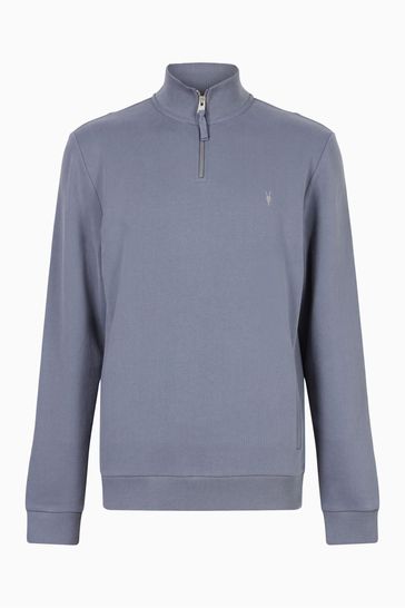 All saints raven half zip funnel neck sweatshirt store
