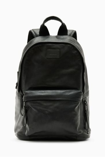 AllSaints Black Carabiner Backpack