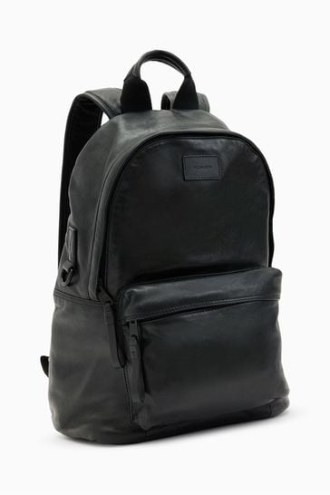 All saints black leather backpack discount