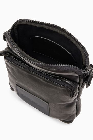 All saints 2025 black leather bag