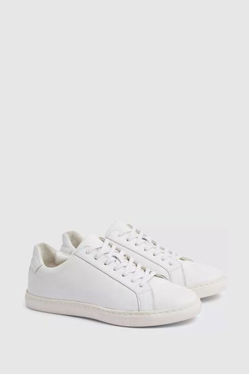 MOSS White Leather Trainers