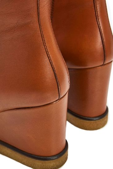 Moda in pelle best sale tan ankle boots