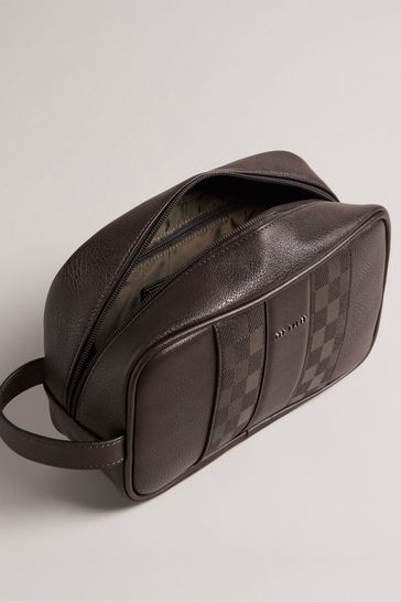 Buy Ted Baker Brown Waydee House Check PU Washbag from Next Sweden