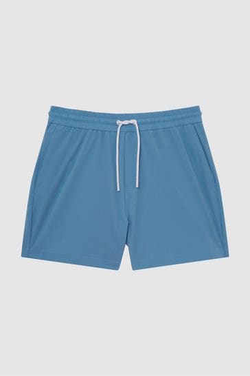 Plain on sale blue shorts