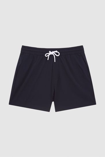 Buy Reiss Navy Beach Plain Drawstring Swim Shorts from Next Canada
