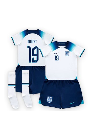Nike White Mount - 19 Little Kids England Home Football Kit Little Kids